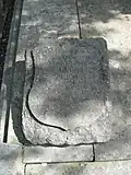 Marian Booth's memorial tablet on her parents' grave