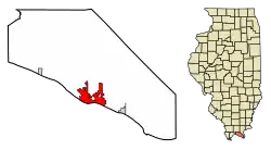 Location in Massac County and Illinois