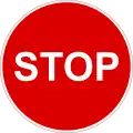 Temporary closure of road - Stop