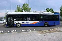 Bus departing
