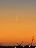 Just after sunset from Perth, Western Australia on 16 January