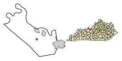 Location in Meade County, Kentucky