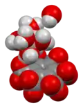 Space-filling model of the asymmetric unit