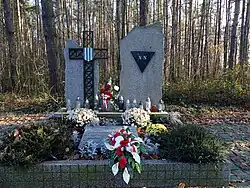 Memorial on the grave of victims of the local subcamp of Gross-Rosen
