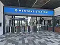 Station Myki reader barriers and entrance, December 2024
