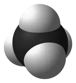 Molecule of methane.