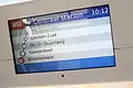 Passenger information screen
