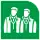 Pictogram of Doctores metro station. It features the silhouettes of two identical male physicians.