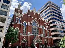 The facade in 2020.