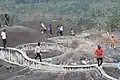 female mountain top scenery