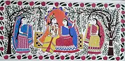 Mithila Painting mural at Patna Junction