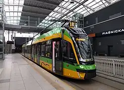 Moderus Gamma tram, which is produced near Poznań.