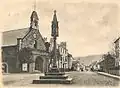 The Cross and St Thomas' Church in 1888