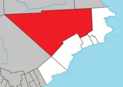 Location within Le Rocher-Percé RCM