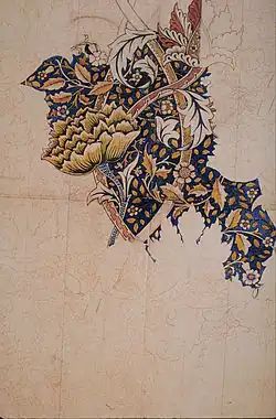 Design for Windrush printed textile, 1881–83