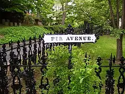 Fir Avenue mark in cemetery