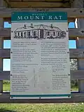 A close-up of the information sign.