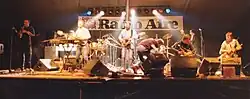 Moving Hearts on stage at the Leeds Folk Festival, 1983