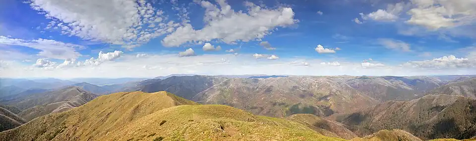 Easterly view from the peak in late spring
