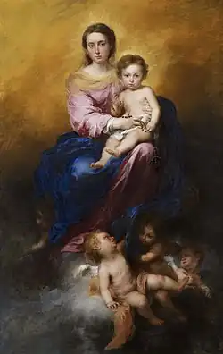 Image 65The Virgin of the Rosary (1675–80) by Bartolomé Esteban Murillo (from Spanish Golden Age)
