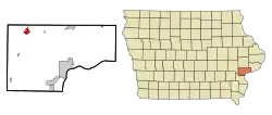 Location of West Liberty, Iowa