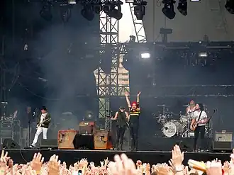 Image 84My Chemical Romance is considered one of the most influential rock groups of the 2000s and a major act in the pop-punk and emo genres, despite the band rejecting the latter label. (from 2000s in music)