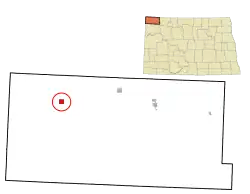 Location of Fortuna, North Dakota