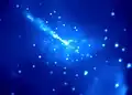 Centaurus A in x-rays showing the relativistic jet