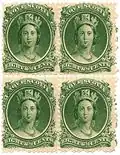 Queen Victoria, Nova Scotia 8½ cent stamp, 1860