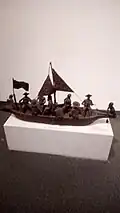 Sculpture of Ovonramwen being exiled