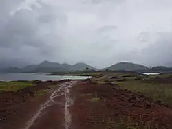 Path to the Someshwar Temple seen in summer