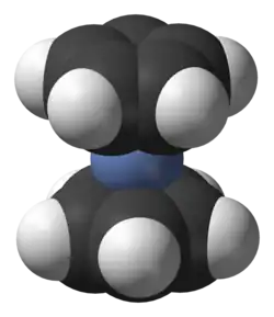 Space-filling model of nickelocene