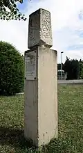 A reproduction of the stone in Friedenstraße (in front of the Protestant church), Niederdollendorf, erected in 2016.