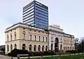 Former Alter Bahnhof&nbsp;[de] building or Ottmerbau in Braunschweig, head office of Braunschweigische Staatsbank (1966–1970), Nord/LB (1970–2002), then Braunschweigische Landessparkasse (since 2008)