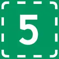 Trunk road[N 1] Signifies a route that leads to the given route.