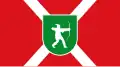 Another design considered for the flag of Nottinghamshire in 2011, also featuring a silhouette of the statue
