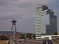 The Aupark Tower next to Most SNP
