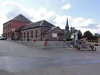 The town hall square in Noyelles-sur-Sambre