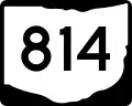 State Route 814 marker