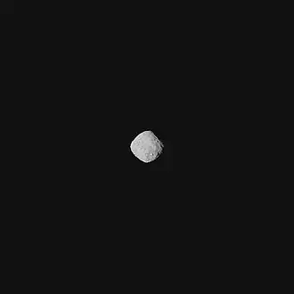 Asteroid Bennu from 330&nbsp;km (210&nbsp;mi) away (29 October 2018)