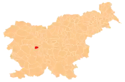 Location of the Municipality of Horjul in Slovenia