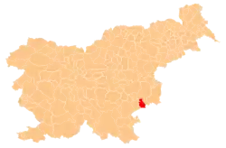 The location of the Municipality of Kostanjevica na Krki