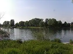 The Ölpersee, formerly gravel workings.