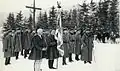 1917 banner officers by the highlander delegation of the 3rd Infantry Regiment of the Polish Legions.