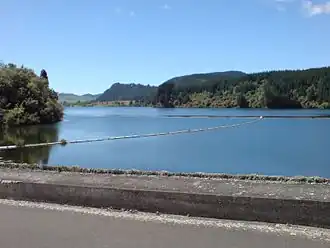 The lake from the crown of the dam