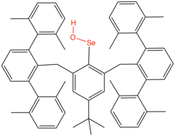An isolable selenenic acid owing to steric protection.[15]