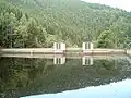 Stilling basin dam, upstream side