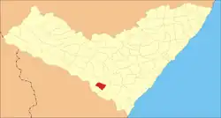 Location of Olho d'Água Grande in Alagoas