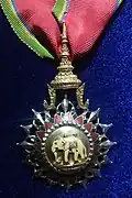 Badge of the Knight Commander (2nd Class) and the Commander (3rd Class) of Order of the White Elephant