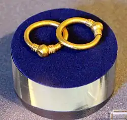 Gold earrings